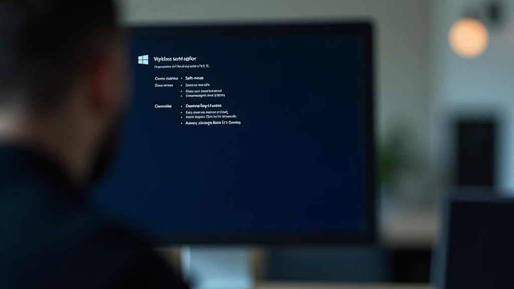 Pantalla de opciones de arranque de Windows mostrando el menú de selección del modo de inicio del sistema
