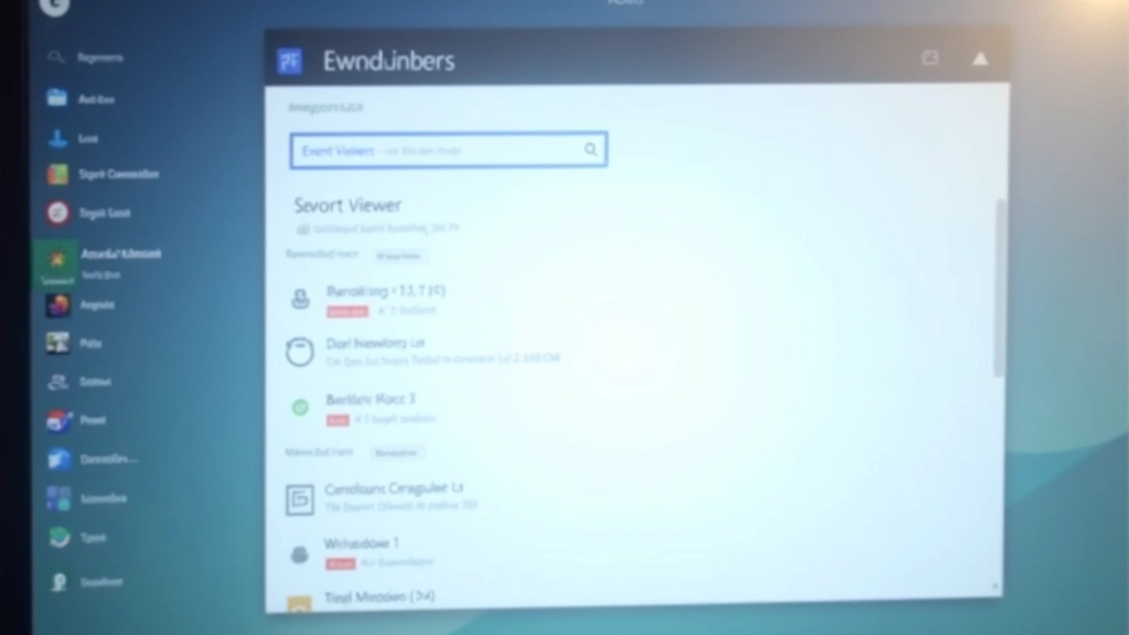 Pantalla mostrando el acceso al Visor de Eventos desde el menú de búsqueda de Windows 10